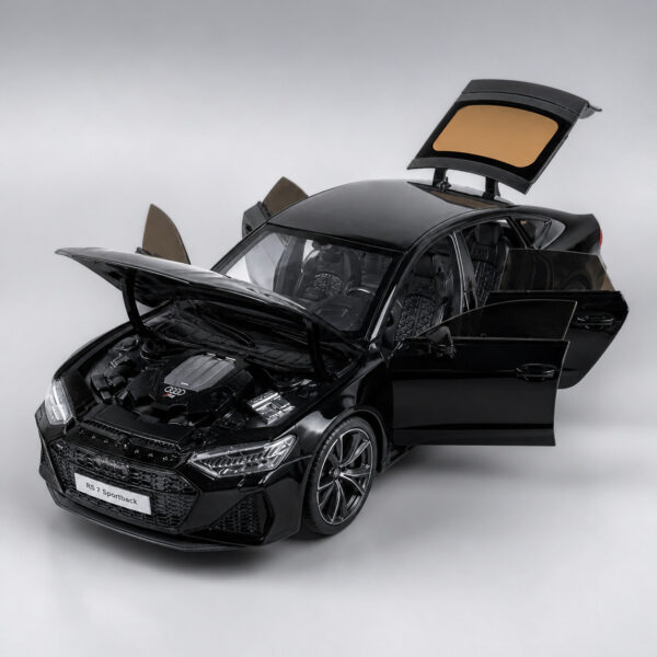 Audi RS 7 Sportback 1:24 Scale Model Car – Grey & Black