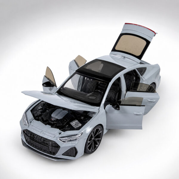 Audi RS 7 Sportback 1:24 Scale Model Car – Grey & Black