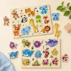 06-new-flatlay-marketing Wooden Animal Knob Puzzle Set – Land & Sea Adventure