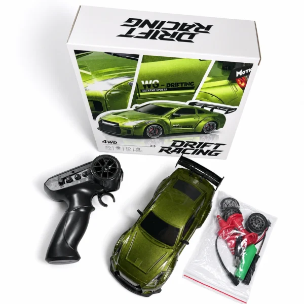 4WD 2.4GHz Rechargeable RC Drift Racing Car with LED Lights