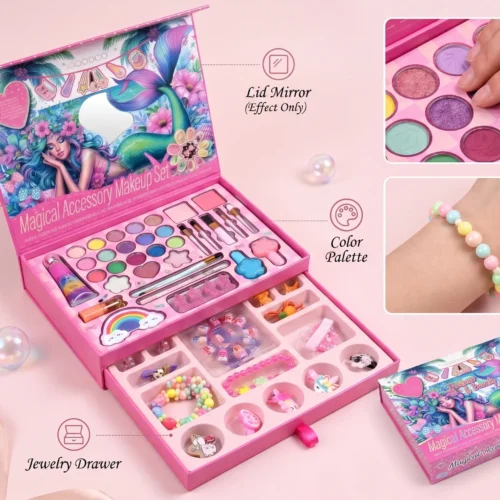 Magical Mermaid Makeup & Accessory Gift Set – Pink