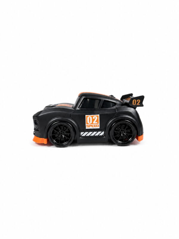 Mini Induction RC Racing Car – Remote Control, Follow & Escape Modes (Black & Orange)