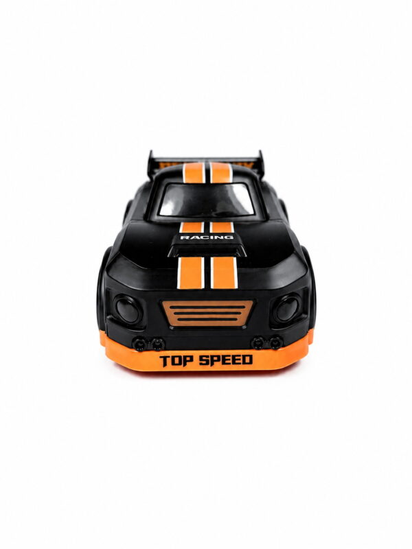Mini Induction RC Racing Car – Remote Control, Follow & Escape Modes (Black & Orange)