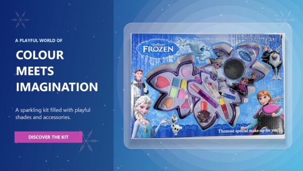 frozen-makeup-banner-web Frozen-Themed Kids’ Butterfly Makeup Kit with Mirror – Ages 3+