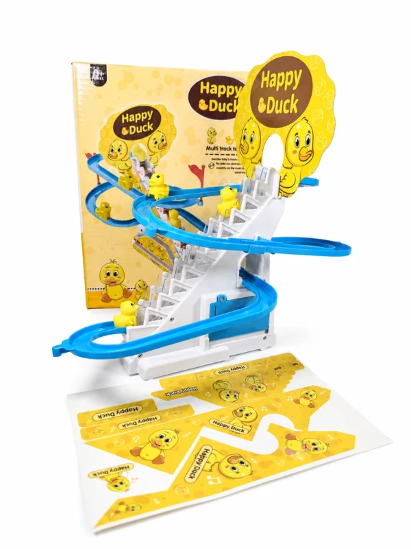 Happy Duck Stair-Climbing Slide Track Toy