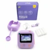 Kids Instant Print Camera – Purple Bear & Dinosaur Basketball Designs (Age 6+)