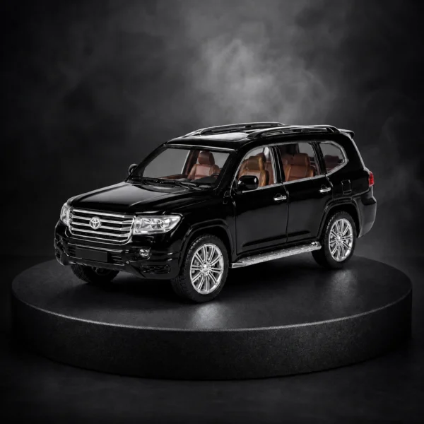 land-cruiser-model-black-marketing-hero 1:24 Scale Toyota Land Cruiser Model Car with Lights & Sounds – Black or White