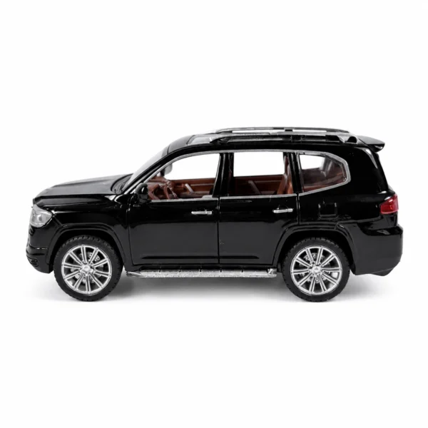 land-cruiser-model-black-side-left 1:24 Scale Toyota Land Cruiser Model Car with Lights & Sounds – Black or White
