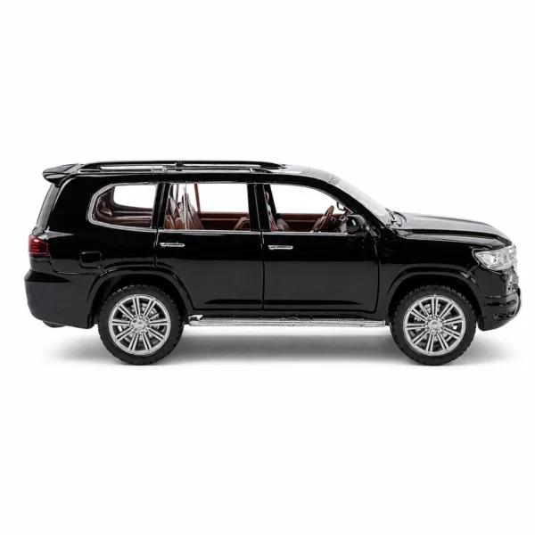 land-cruiser-model-black-side-right 1:24 Scale Toyota Land Cruiser Model Car with Lights & Sounds – Black or White