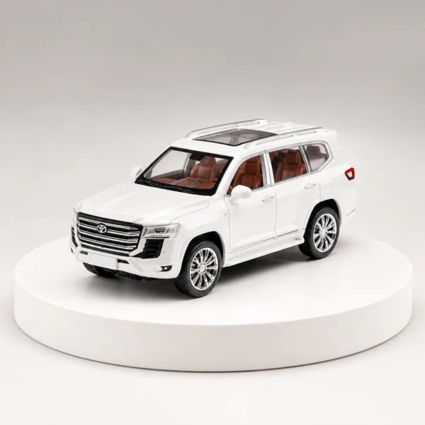 land-cruiser-model-white-marketing-hero 1:24 Scale Toyota Land Cruiser Model Car with Lights & Sounds – Black or White