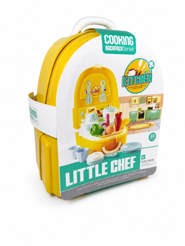Little Chef 22-Piece Cooking Backpack Playset for Kids