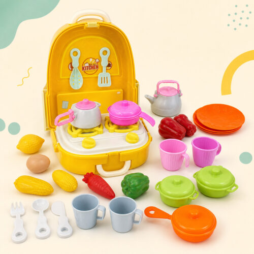 Little Chef 22-Piece Cooking Backpack Playset for Kids