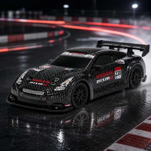 marketing-nssain-nismo-neon-drift 1/24 Scale 4WD RC Drift Car – 20 km/h, 2.4GHz Remote Control & LED Lights