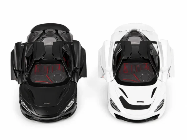 McLaren 720S 1:24 Scale Model Car – Black & White