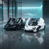 McLaren 720S 1:24 Scale Model Car – Black & White