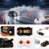 Mini Induction RC Racing Car – Remote Control, Follow & Escape Modes (Black & Orange)