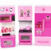 Modern 3-Piece Pretend Kitchen Playset with Accessories – Pink & Blue
