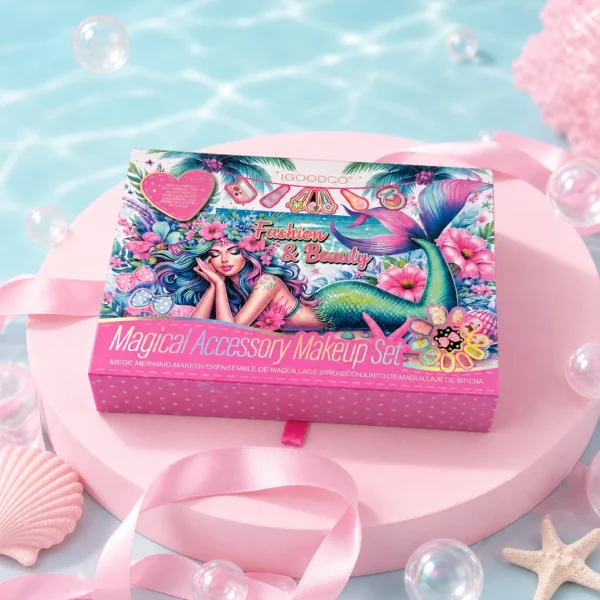 pink-mermaid-makeup-kit-gift-ready Magical Mermaid Makeup & Accessory Gift Set – Pink