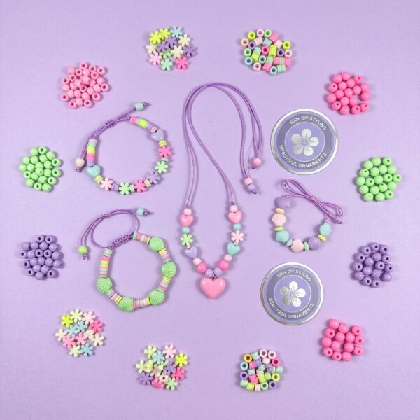 playtronix-diy-bead-kit-designs 500+ Piece DIY Beads Jewellery-Making Kit for Kids