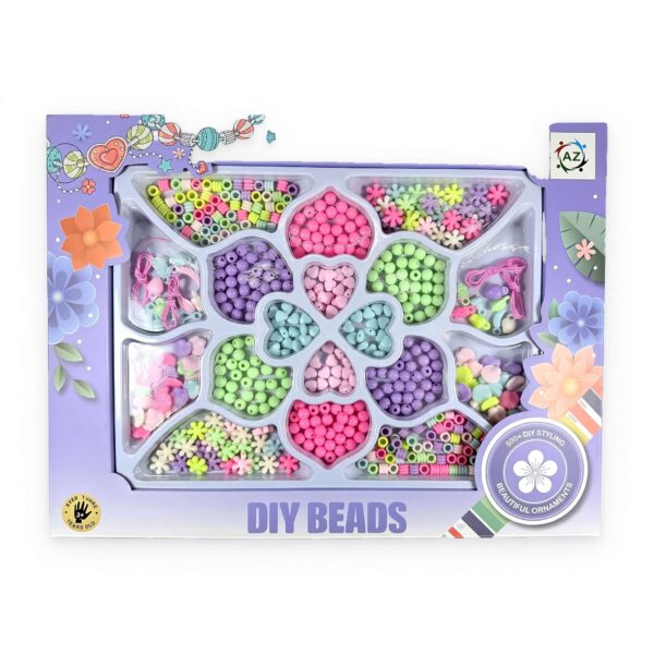 playtronix-diy-bead-kit-main 500+ Piece DIY Beads Jewellery-Making Kit for Kids