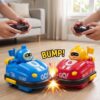 playtronix-rc-bumper-car-collision-action 2.4GHz Remote Control Bumper Car Battle & Soccer Set – 2 Player