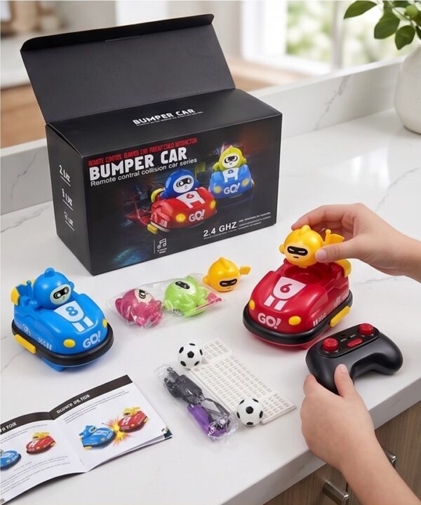 playtronix-rc-bumper-car-unboxing 2.4GHz Remote Control Bumper Car Battle & Soccer Set – 2 Player