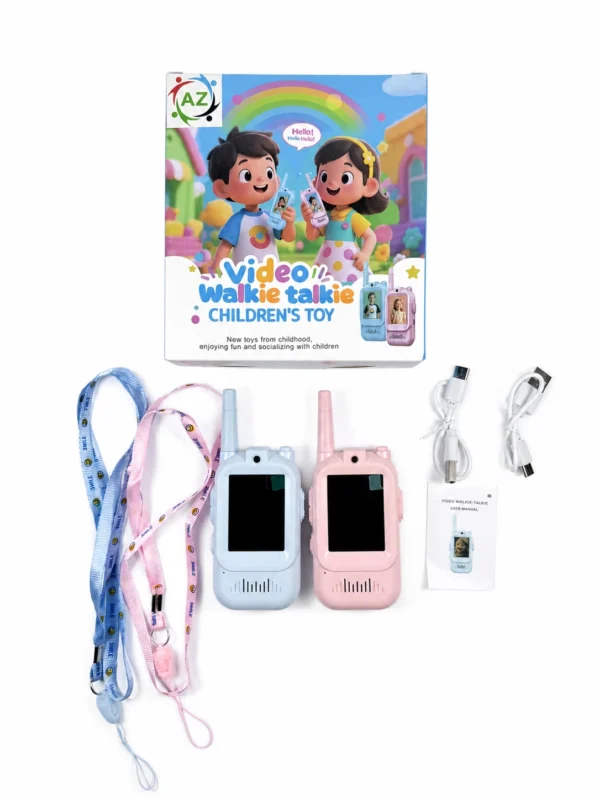 product-01-original-set Kids Video Walkie-Talkie Set with 2.4-Inch Color Screens – Blue & Pink