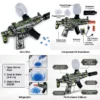 shark MP5 Rechargeable Gel Blaster Toy Set – Green Graffiti Edition