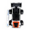 TASTIEN RC Truck - 1:14 Scale Size Reference Top view of the TASTIEN RC truck next to a ruler showing its 1:14 scale size