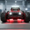 Lights image: Front view of Wild Drive RC Monster Climber Truck with lights on