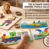 wooden-number-puzzle-marketing-benefits Wooden Number Puzzle Set – Monkey, Train, Moray Dragon & Pterosaur