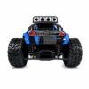 Yile Storm RC Truck - Blue Rear View Rear view of the blue Yile Storm RC truck showing the DOUGHTY tailgate badge, tail lights, rear bumper and suspension springs
