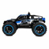 Yile Storm RC Truck - Blue Side View Opposite side view of the blue Yile Storm RC truck showing the cab windows, rear spoiler and deep-tread tyres