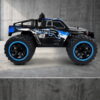 Yile Storm RC Truck - Blue Studio Side Blue Yile Storm RC truck photographed side-on against a grey concrete studio wall
